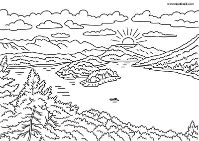 Burdur Karacaören Baraj Gölü Boyama Sayfası