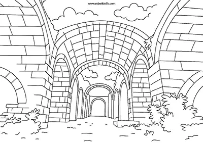 Burdur İncir Han Kervansarayı Boyama Sayfası