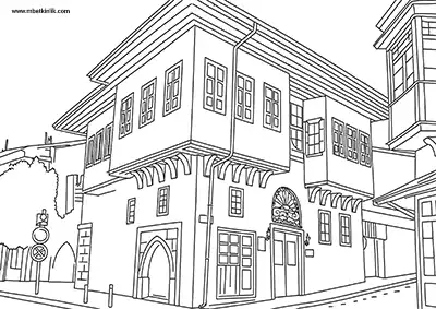 Burdur Mısırlılar Evi Boyama Sayfası