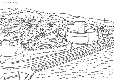 Çanakkale Kilitbahir Kalesi Boyama Sayfası