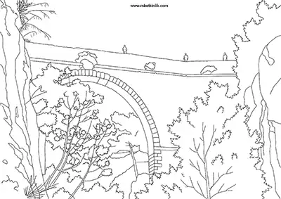 Çanakkale Kemerdere Su Kemeri Boyama Sayfası