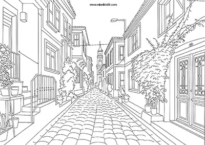 Çanakkale Rum Mahallesi Boyama Sayfası