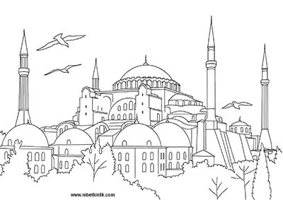 İstanbul Ayasofya Camii Boyama Sayfası