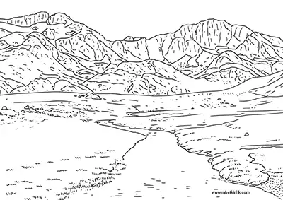 Erzincan Munzur Dağları Boyama Sayfası
