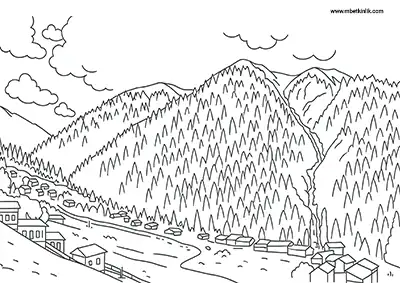 Rize Ayder Yaylası Boyama Sayfası