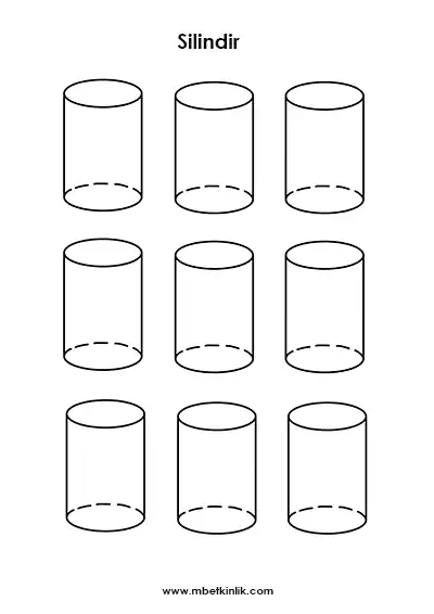2. Sınıf Matematik – Silindir Şablonları