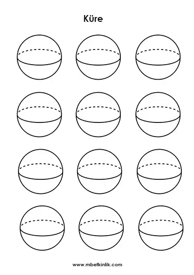 2. Sınıf Matematik – Küre Şablonları
