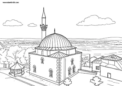Erzurum Abdurrahman Gazi Türbesi Boyama Sayfası