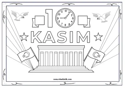 10 Kasım Anıtkabir Boyama Sayfası