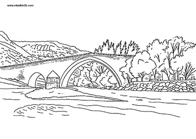 Diyarbakır Haburman Köprüsü Boyama Sayfası
