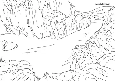 Diyarbakır Birkleyn Mağaraları Boyama Sayfası