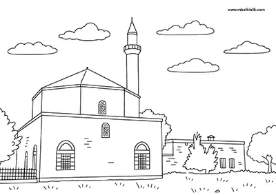 Diyarbakır Hadım Ali Paşa Camii Boyama Sayfası