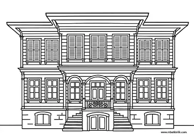 Edirne Tarihi Edirne Evi Boyama Sayfası