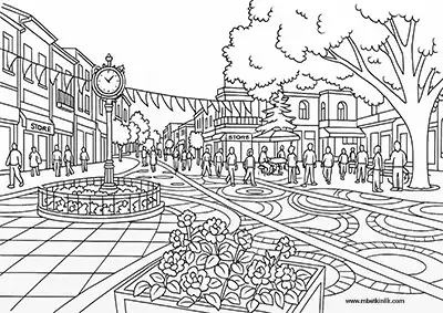 Edirne Saraçlar Caddesi Boyama Sayfası