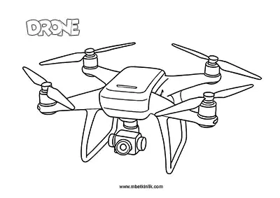 Hava Yolu Taşıtı: Drone Boyama Sayfası