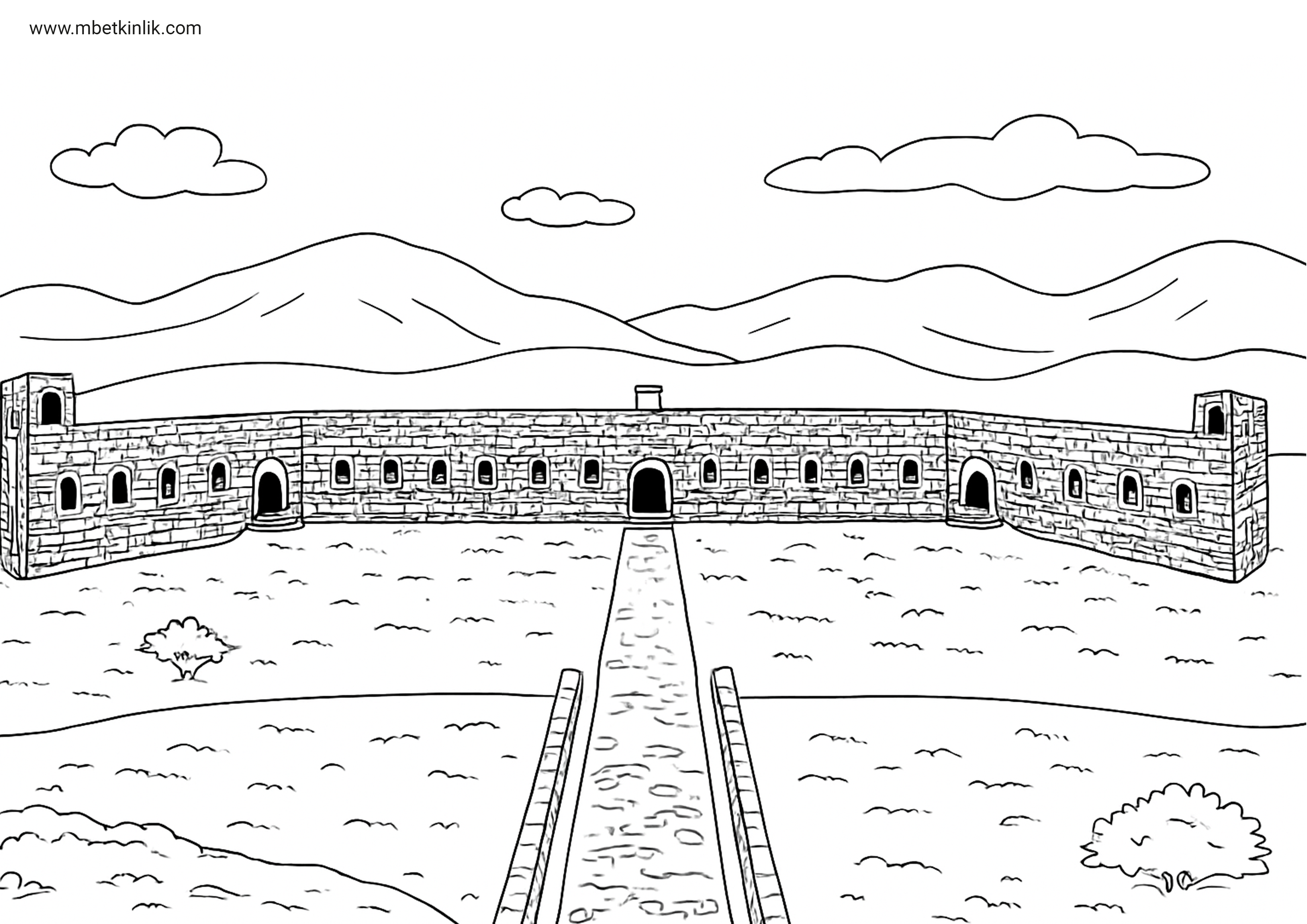 Erzurum Mecidiye Tabyası Boyama Sayfası