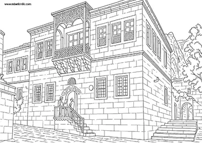 Nevşehir Asmalı Konak Boyama Sayfası