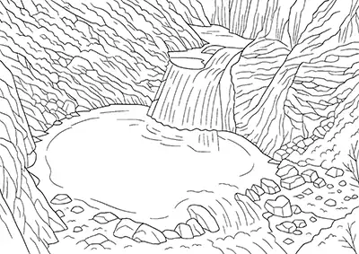 Giresun Mavi Göl Boyama Sayfası