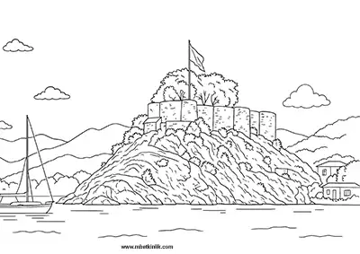 Giresun Tirebolu Kalesi Boyama Sayfası
