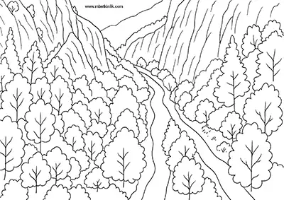 Isparta Yazılı Kanyon Tabiat Parkı Boyama Sayfası