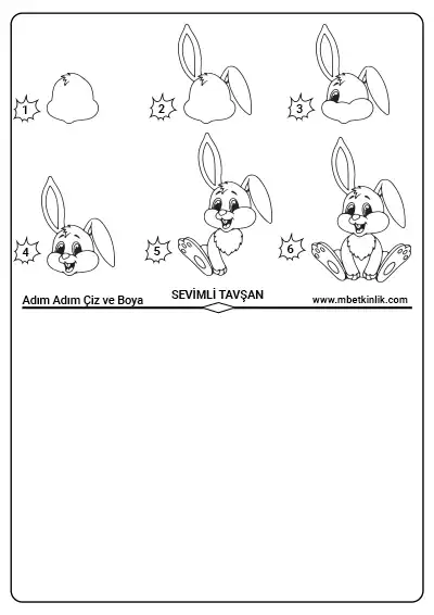 Sevimli Tavşan – Adım Adım Çiz ve Boya Etkinliği