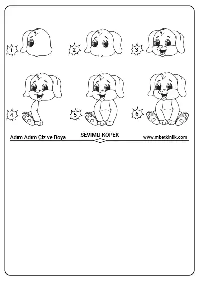Sevimli Köpek – Adım Adım Çiz ve Boya Etkinliği