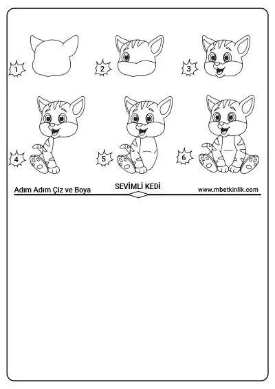 Sevimli Kedi – Adım Adım Çiz ve Boya Etkinliği