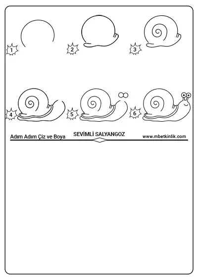 Sevimli Salyangoz – Adım Adım Çiz ve Boya Etkinliği