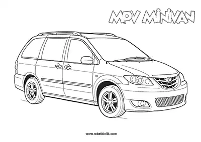 Kara Yolu Taşıtı: MPV Minivan Boyama Sayfası