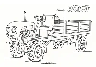 Kara Yolu Taşıtı: Patpat Boyama Sayfası