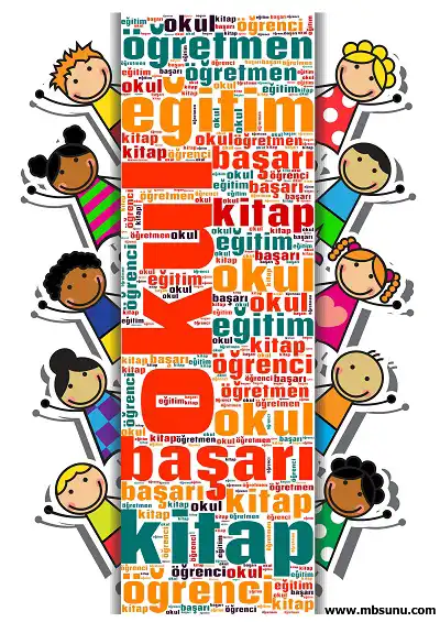 İlköğretim Haftası – Kelime Bulutu Pano Afişi