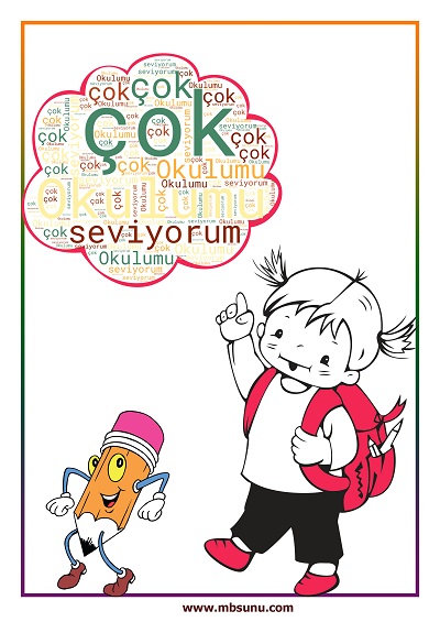İlköğretim Haftası – Okulumu Seviyorum Afişi