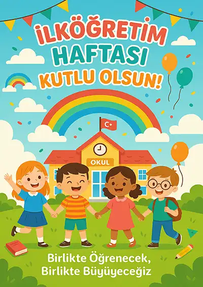 İlköğretim Haftası Kutlu Olsun Afişi – A3