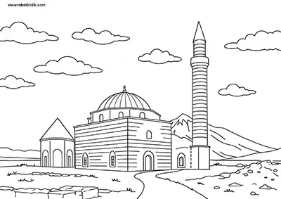 Van Kaya Çelebi Camii Boyama Sayfası