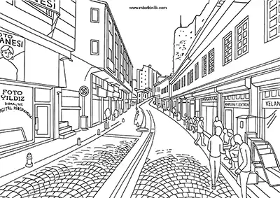 Bitlis Çarşısı Boyama Sayfası