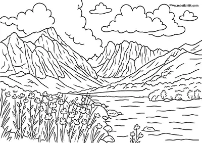 Hakkari Cennet Cehennem Vadileri Boyama Sayfası