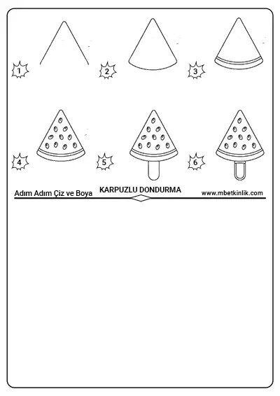 Karpuzlu Dondurma – Adım Adım Çiz ve Boya Etkinliği