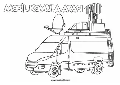 Kara Yolu Taşıtı: Mobil Komuta Aracı Boyama Sayfası