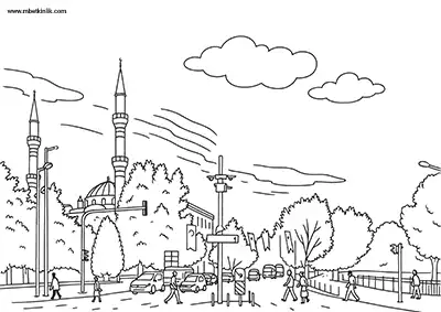 Denizli Bayramyeri Meydanı Boyama Sayfası