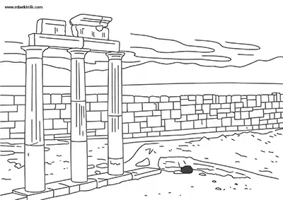Denizli Hierapolis Antik Kenti Boyama Sayfası