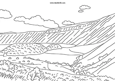 Bitlis Nemrut Krater Gölü Boyama Sayfası