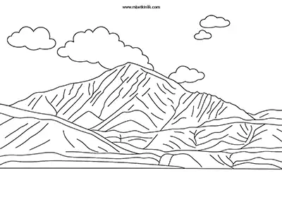 Bitlis Süphan Dağı Boyama Sayfası