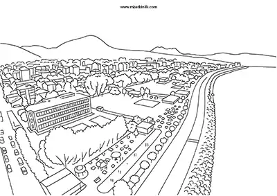 Bitlis Tatvan Sahili Boyama Sayfası