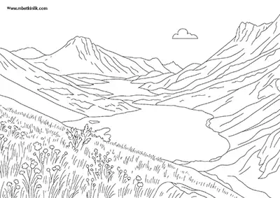 Hakkari Sat Dağı Boyama Sayfası