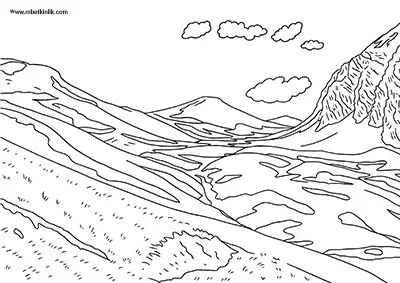 Hakkari Mor Dağı Boyama Sayfası