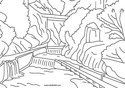 Hatay Sarıseki Kanyonu Boyama Sayfası
