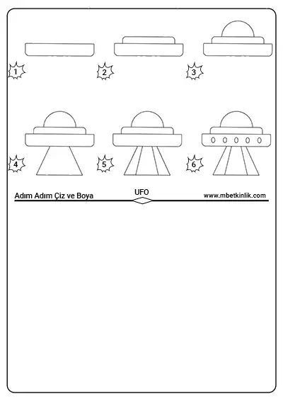 UFO – Adım Adım Çiz ve Boya Etkinliği