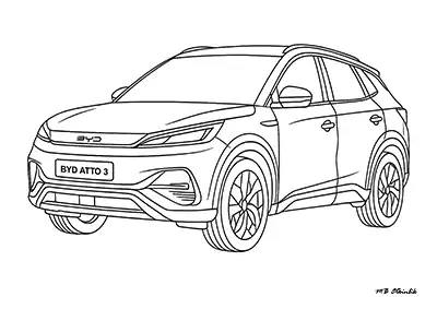 BYD Atto 3 – Araba Boyama Sayfası