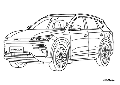 BYD Seal U – Araba Boyama Sayfası