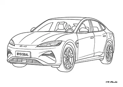 BYD Seal – Araba Boyama Sayfası